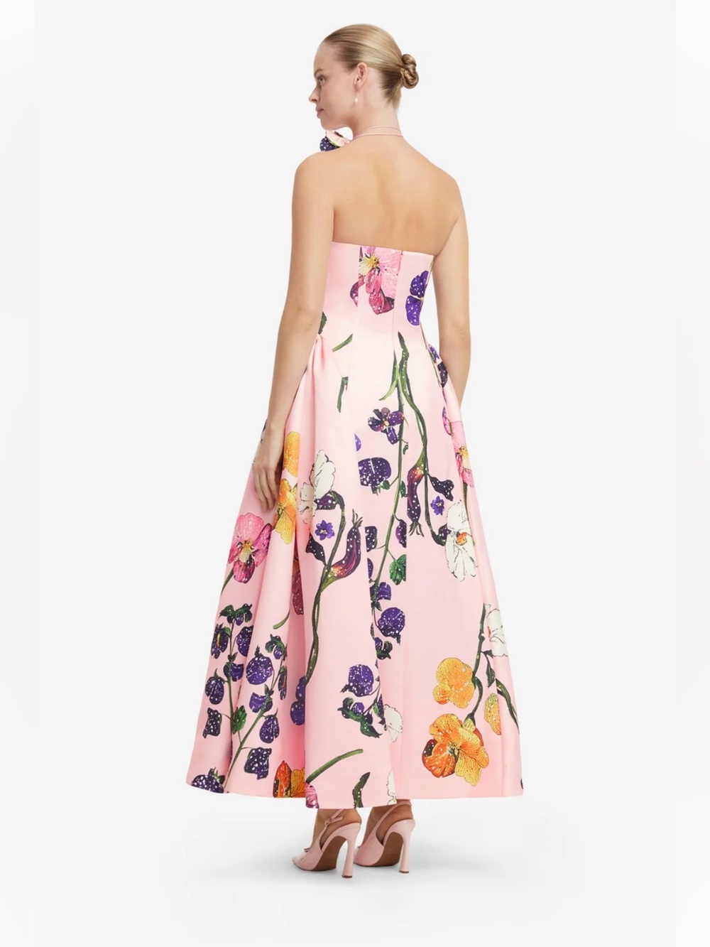 Leo Lin Violet Bustier Maxi Dress in Wildbloom AU8/US4 - Picture 5 of 11